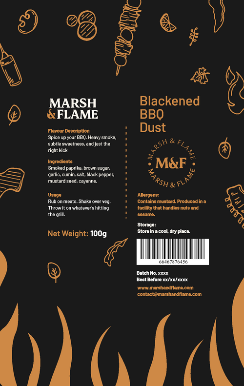 Blacked BBQ Dust - 100g Pouch
